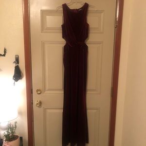 Velvet, floor length dress